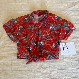Hilo Hattie Red Aloha Crop Top